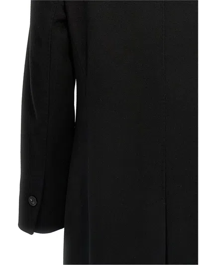 Shop Alberto Biani Wool Single-breasted Coat In Black