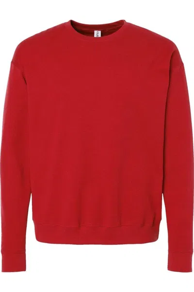 Tultex Unisex Fleece Crewneck Sweatshirt In Red