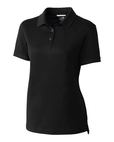 Cutter & Buck Advantage Tri-blend Pique Womens Polo Shirt In Black