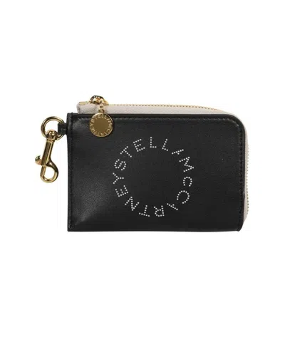 Stella Mccartney Two-tone Alter Mat Card Holder In Black