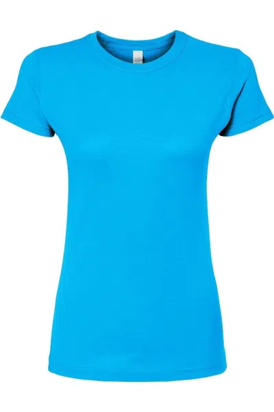 Tultex Women´s Slim Fit Fine Jersey T-shirt In Blue