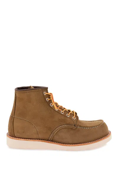 Shop Red Wing Shoes Classic Moc Ankle Boots In Khaki