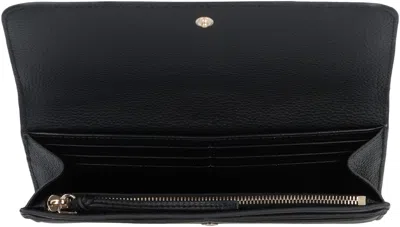 Shop Chloé Alphabet Leather Wallet In Black