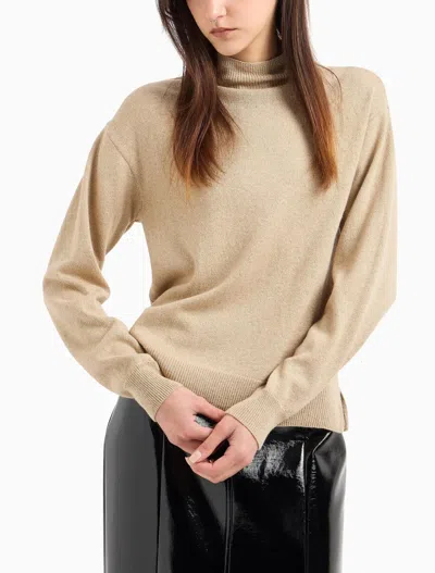 Armani Exchange Turtleneck Sweater With Soft Collar