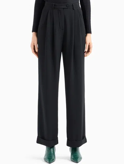 Shop Emporio Armani Trousers Black