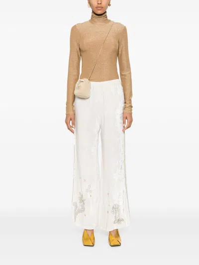 Forte Forte Forte_forte "frangipane Gardens" Embroidery Velvet Pants Clothing