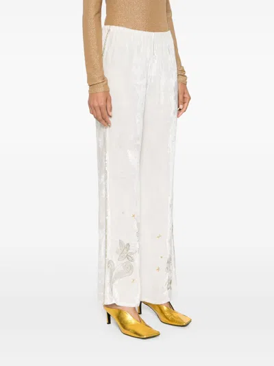 Forte Forte Forte_forte "frangipane Gardens" Embroidery Velvet Pants Clothing
