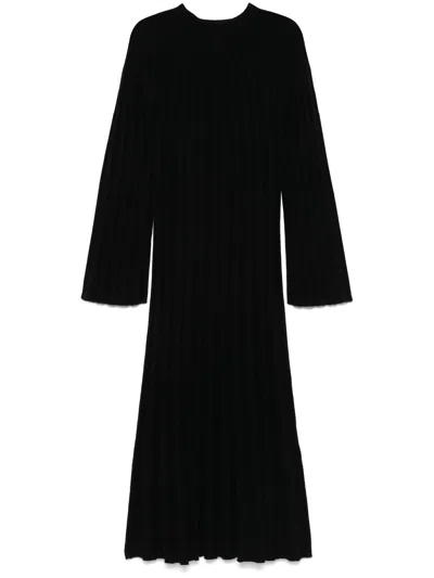 Loulou Studio Irma Ribbed Knit Wool Midi Dress