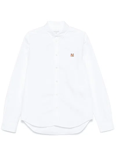 Maison Kitsuné Button Down Classic Shirt With Institutional Fox H Clothing