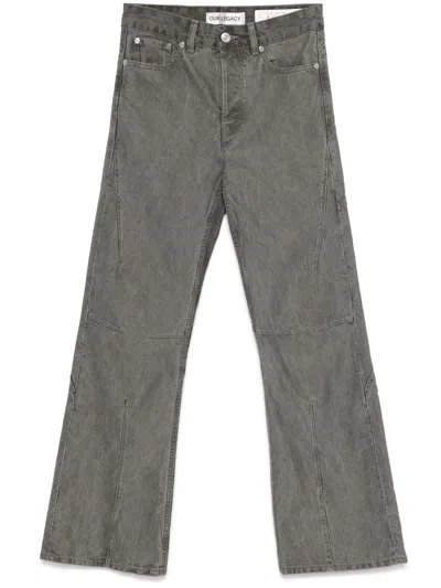 Our Legacy Moto Cut In Olive Pigment Coated Weave