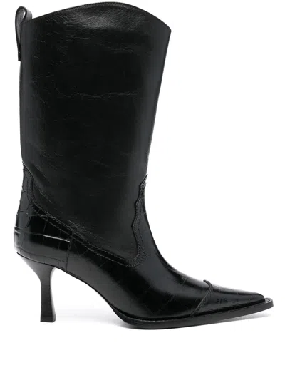 Our Legacy Pointed-toe Embossed Ankle Boots