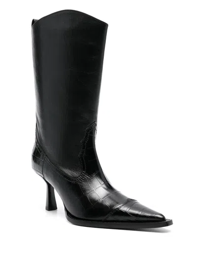 Our Legacy Pointed-toe Embossed Ankle Boots