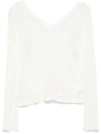 Séfr Maeve Open V-neck Wool Knit