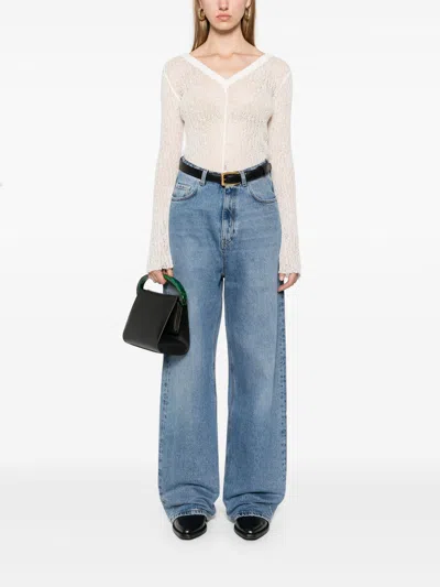 Séfr Maeve Open V-neck Wool Knit