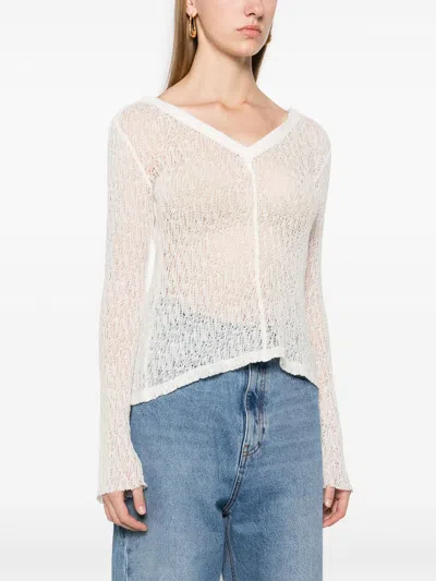 Séfr Maeve Open V-neck Wool Knit