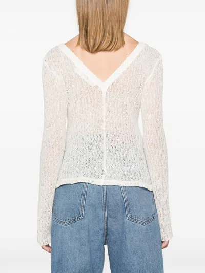 Séfr Maeve Open V-neck Wool Knit