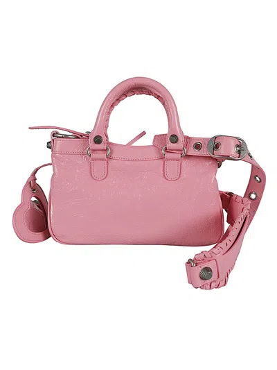 Shop Balenciaga Women Le Cagole Small Leather Shoulder Bag In Multicolor