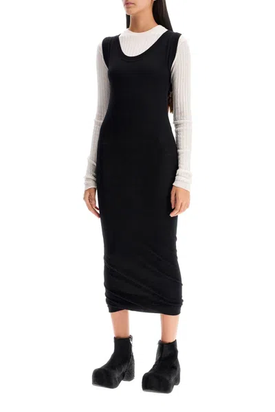 Shop Marni Layered Knit Dress Women In Black