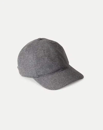 Veronica Beard Flannel Baseball Cap In Heather Grey