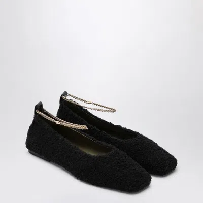 Maria Luca Chic Ballerina Flats With Chain Ankle Strap