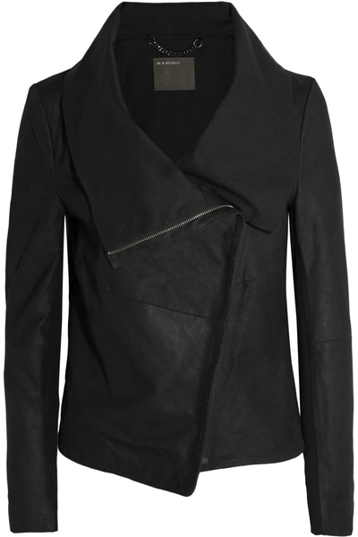 Muubaa Draped Suede Biker Jacket