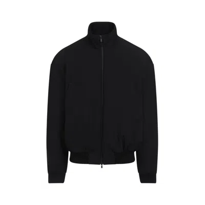 Fear Of God Oversized Cotton-blend Jersey Half-zip Sweatshirt In Black