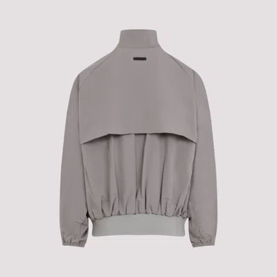 Fear Of God High Neck Track Jacket With Balloon Sleeves In Brown