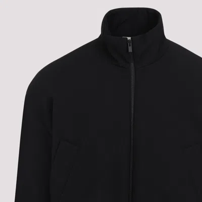 Fear Of God Oversized Cotton-blend Jersey Half-zip Sweatshirt In Black