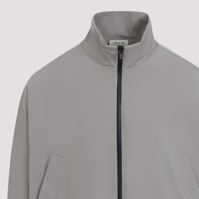 Fear Of God High Neck Track Jacket With Balloon Sleeves In Brown
