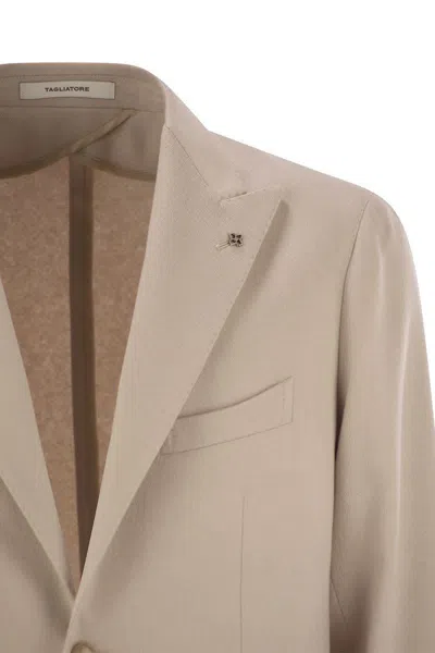 Tagliatore Men's Virgin Wool Blend Jacket In Beige