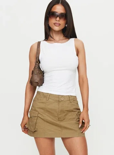 Princess Polly Lieutenant Cargo Mini Skirt In Taupe