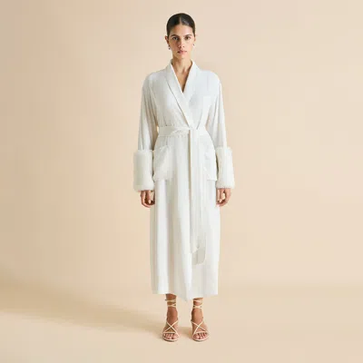 OLIVIA VON HALLE CAPABILITY SNOW WHITE ROBE 