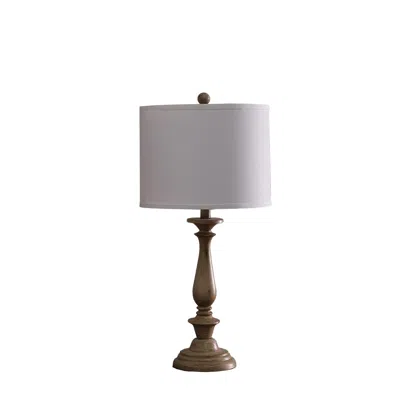 Streamdale Furniture Streamdale 27.5" In Coastal Wood Effect Polyresin Table Lamp