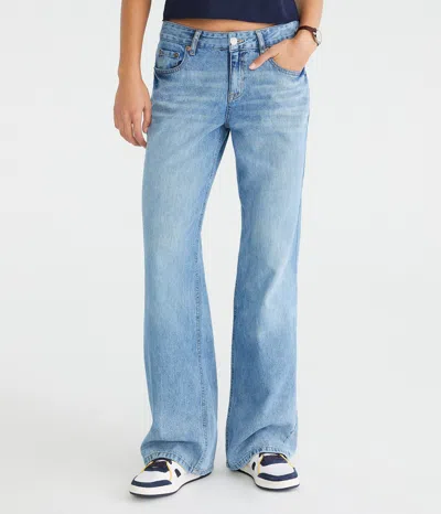 Aéropostale Low-rise Baggy Wide Leg Jean In Blue