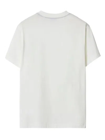 Shop Burberry T-shirts And Polos In Salt