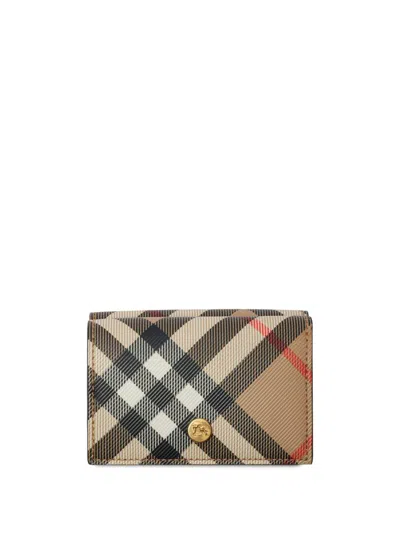 Shop Burberry Wallets In Beige