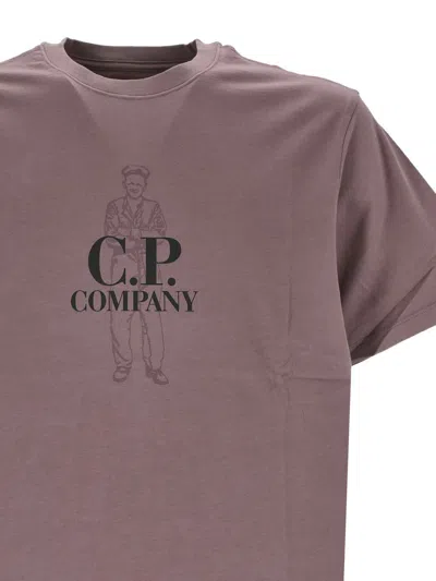 Shop C.p. Company T-shirts And Polos In Purple Dove