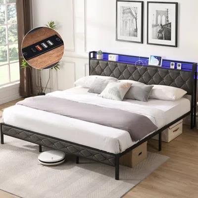 Streamdale Furniture Streamdale Upholstered King Bed With Storage