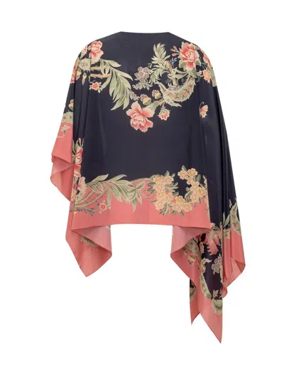 Shop Etro Paisley Shrug In Blue