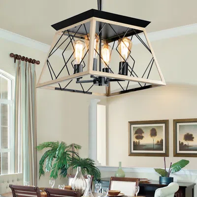 Streamdale Furniture Streamdale 4-light Farmhouse Chandeliers For Dining Room(no Bulbs)