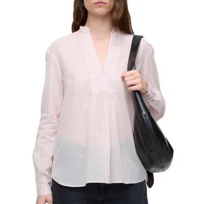 Closed Long Sleeve Blouse In Morning Rose In Multi