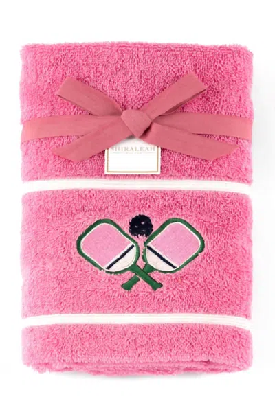Shiraleah Pickleball Paddles Hand Towel In Pink