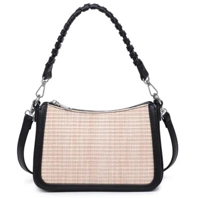 Urban Expression Women's London Crossbody Bag In Black In Beige