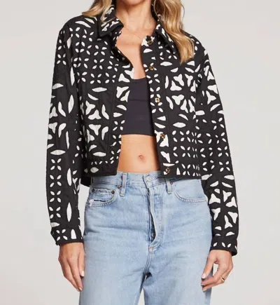 Saltwater Luxe Jayme Jacket In Geometric Black In Multi
