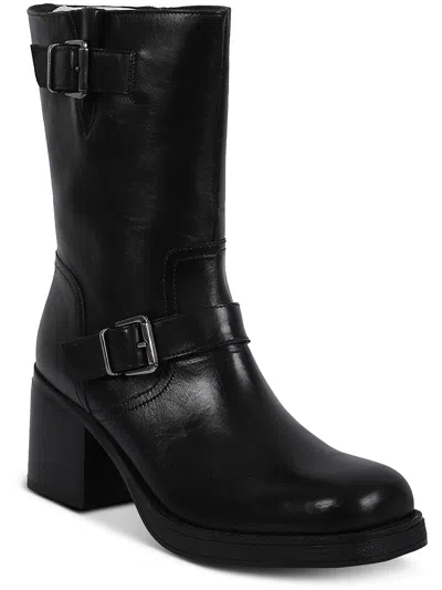 Kenneth Cole New York Janice Block Heel Engineer Boot In Black