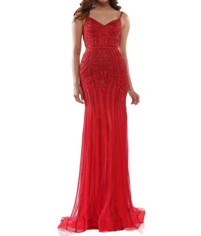 Colors Dress Rhinestone Prom Dress In Red In Red