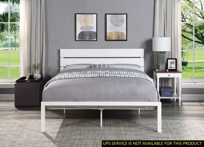 Streamdale Furniture Streamdale Contemporary Queen Bed 1 Piece Casual Style Metal Bed Bedroom