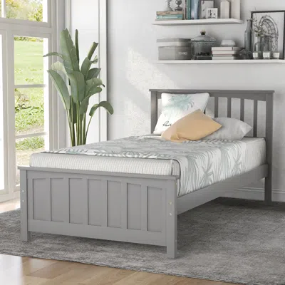Streamdale Furniture Streamdale Wood Platform Bed Twin Size Platform Bed