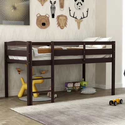 Streamdale Furniture Streamdale Twin Wood Loft Bed Low Loft Beds With Ladder