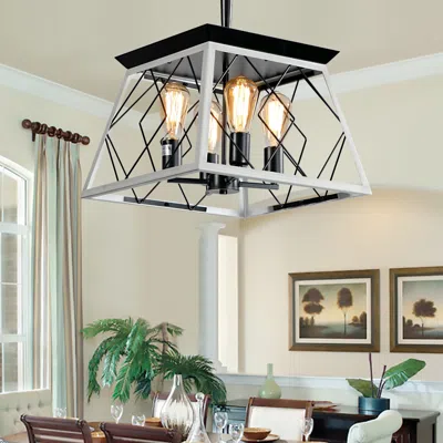 Streamdale Furniture Streamdale 4-light Farmhouse Chandeliers For Dining Room(no Bulbs)